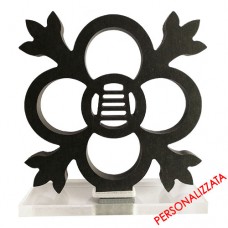 ARCA SCALIGERA in legno nero con basetta in plexiglass - PERSONALIZZATA (prezzo iva e trasporto inclusi)